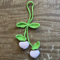 Baby pink cherry heart charm
