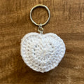 White heart keychain