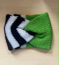 Bettlejuice twisted double knit ear warmer