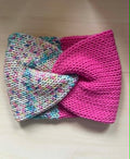 Blossomopolis and Hot pink twisted double knit beanie