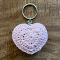 Baby pink heart keychain