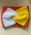 Candy Corn twisted double knit ear warmer