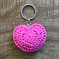 Pink heart keychain