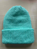 Light teal double knit beanie