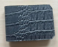 Gray Alligator textured Single Fold Wallet
