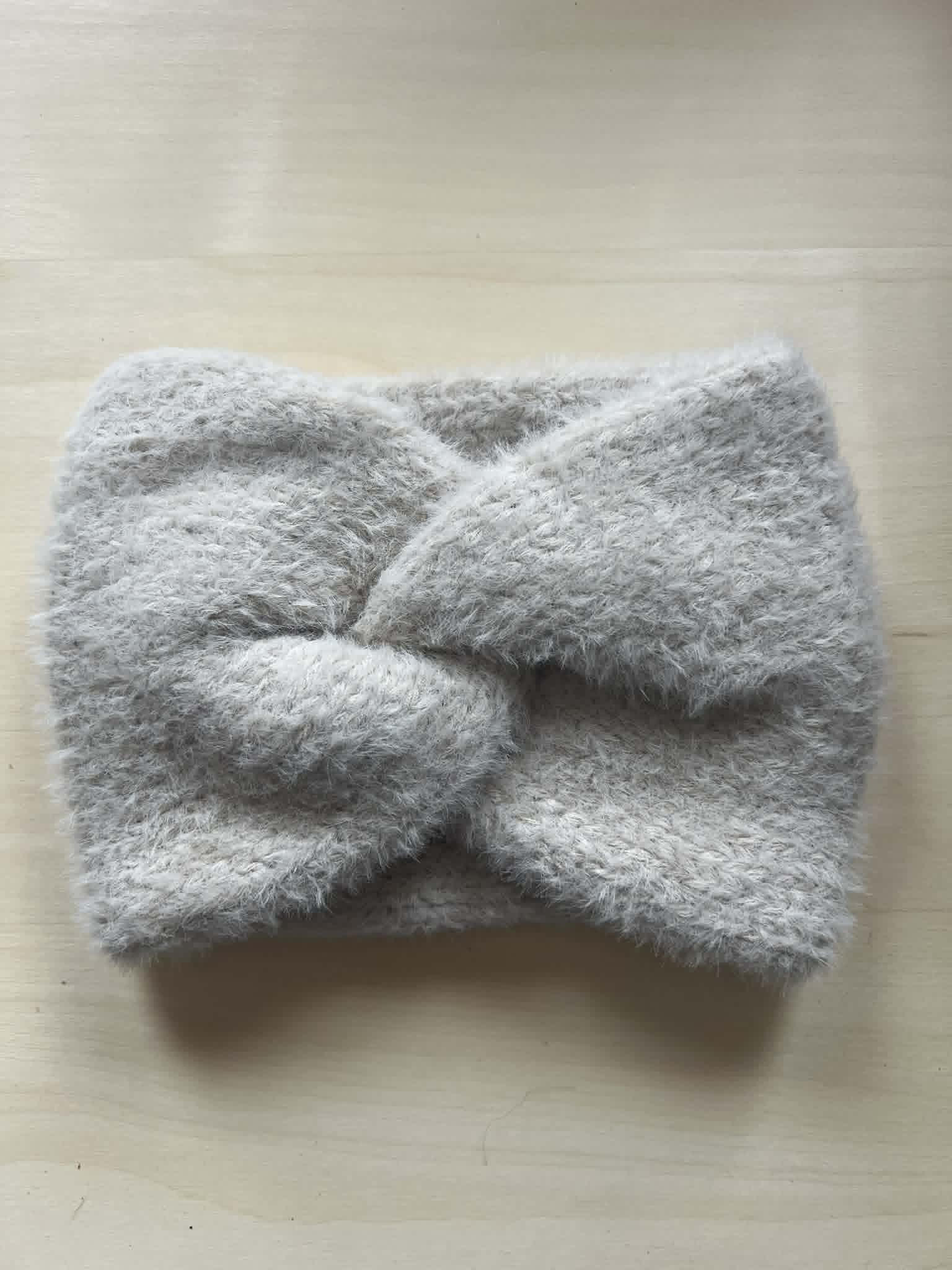 Feels like bliss twisted double knit ear warmer