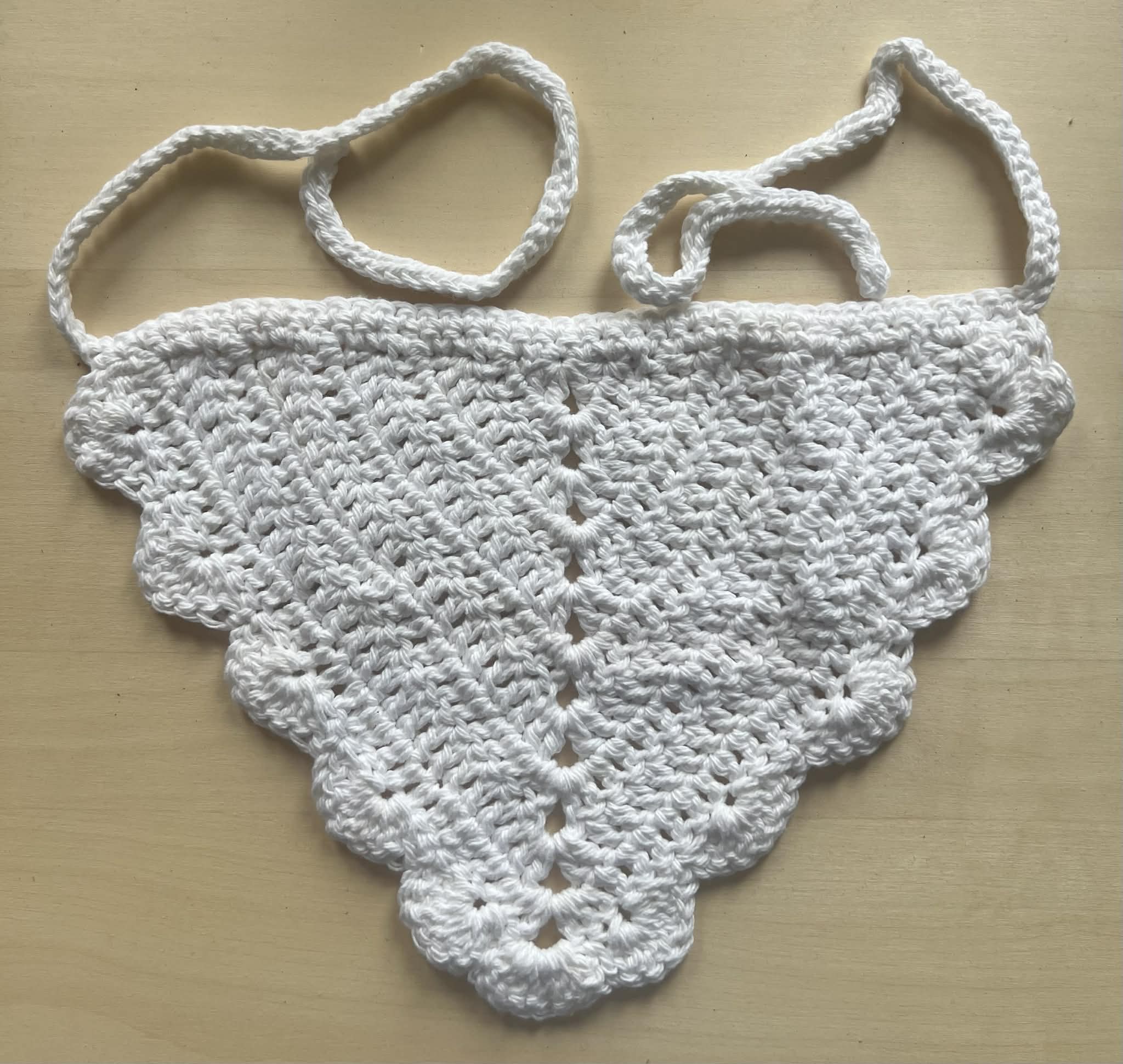 White Solid stitch bandana