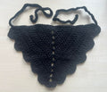 Black Solid stitch bandana