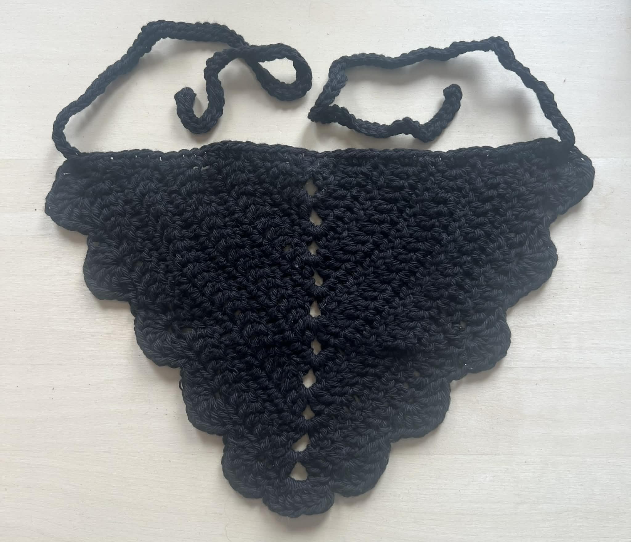 Black Solid stitch bandana