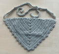 Silver Solid stitch picot bandana