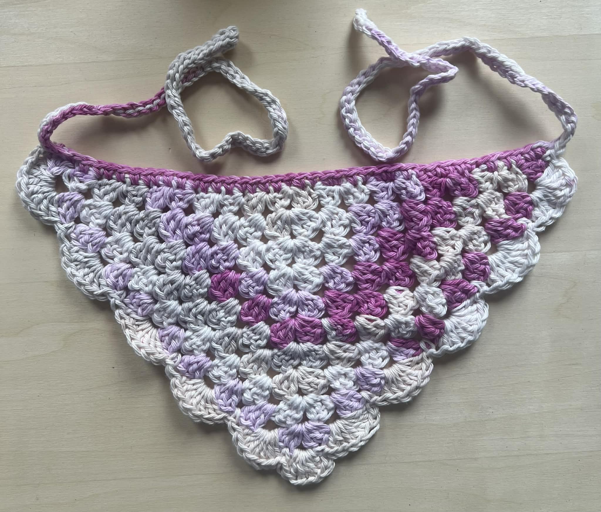 Pastel Barbie Granny stitch bandana