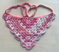 Strawberry and Cream Granny stitch bandana