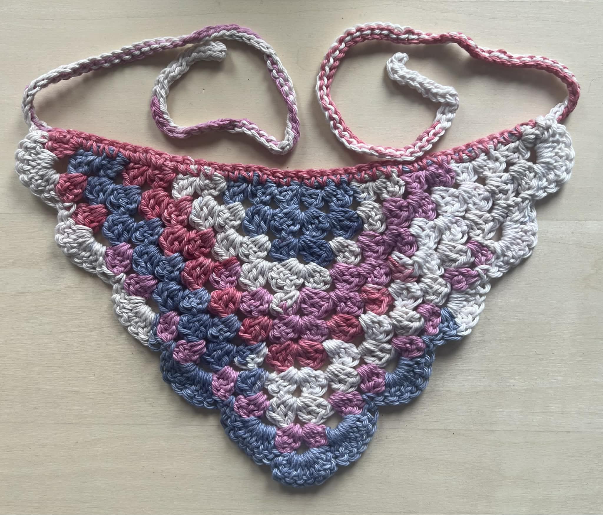 Berries and Cream Granny stitch bandana