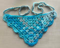 Vibrant Blues Granny stitch bandana