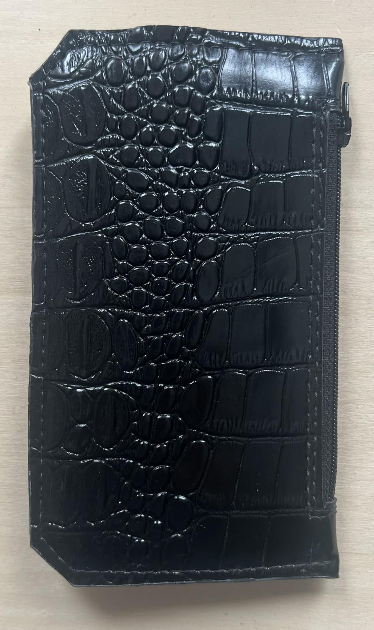 Black Alligator textured Purse Pal