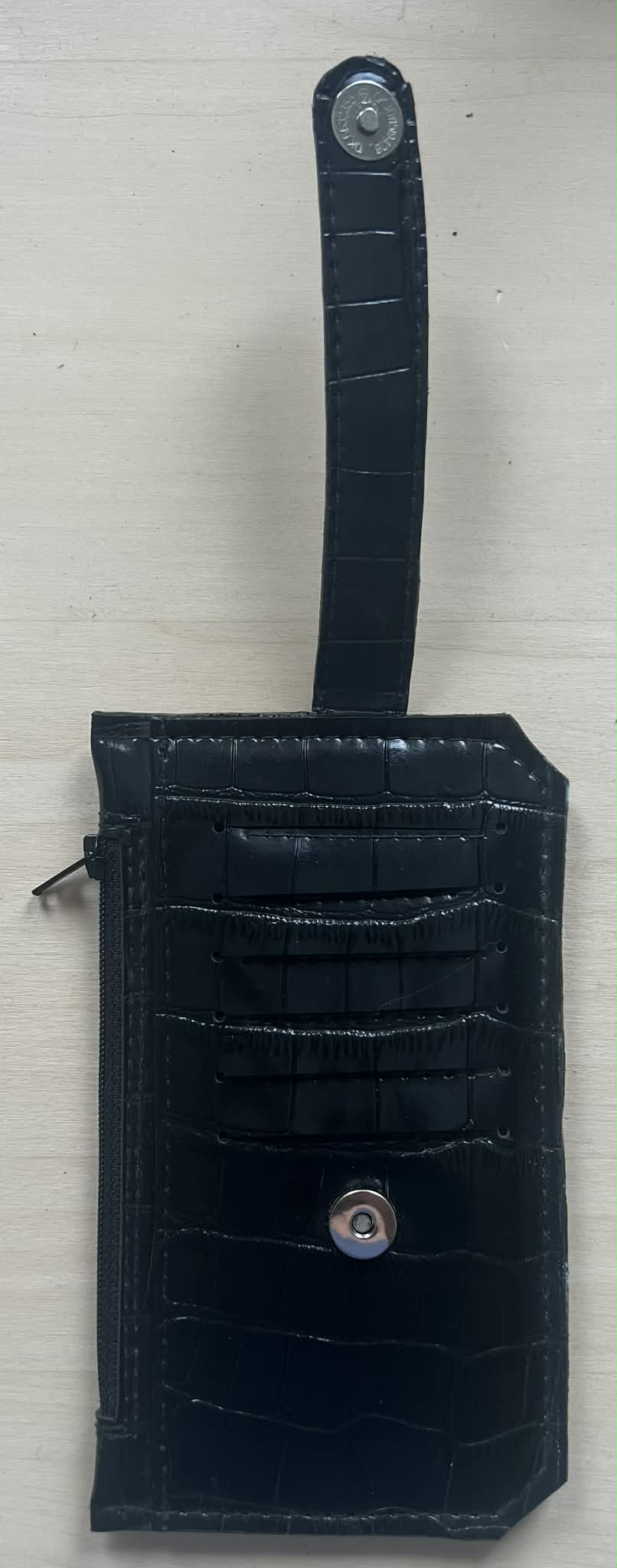 Black Alligator textured Purse Pal