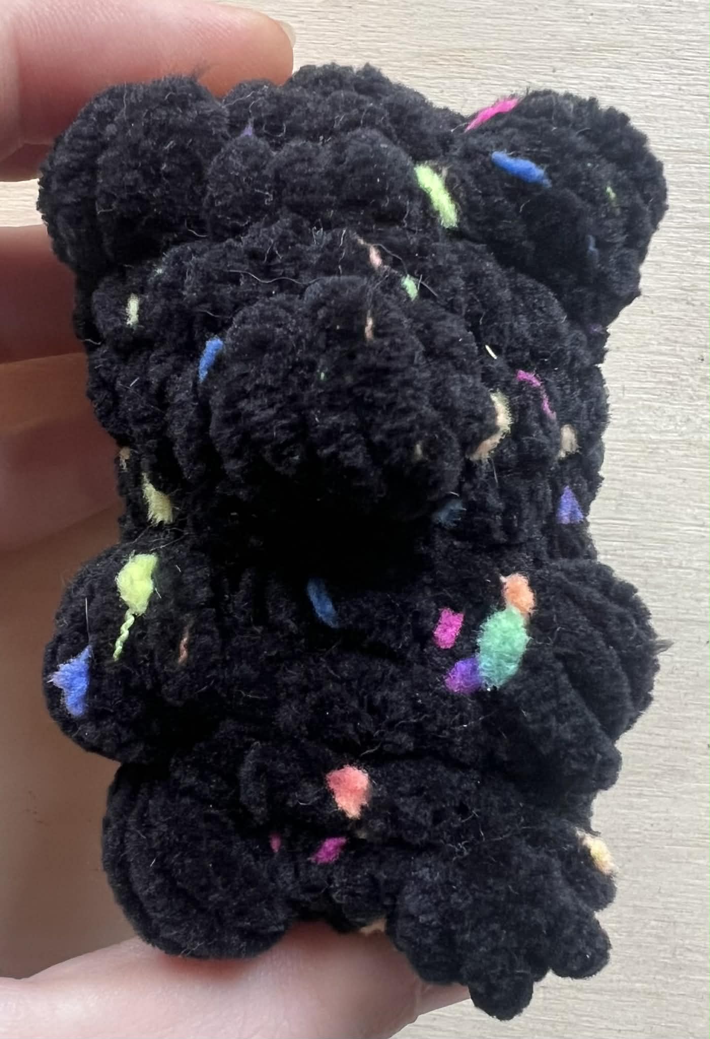 Black Rainbow Confetti Mini Gummy Bear