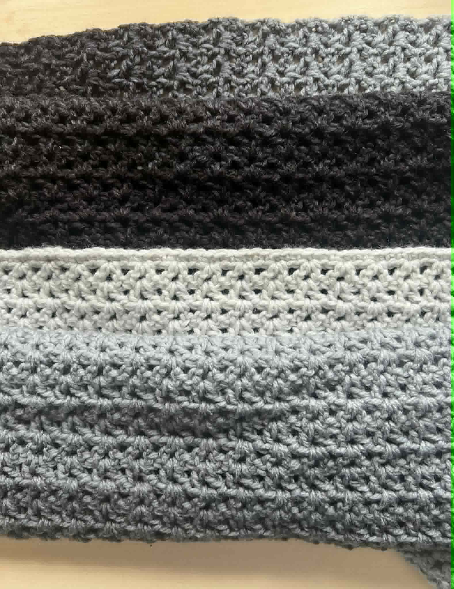 Gray-Black-Gray ombre blanket scarf