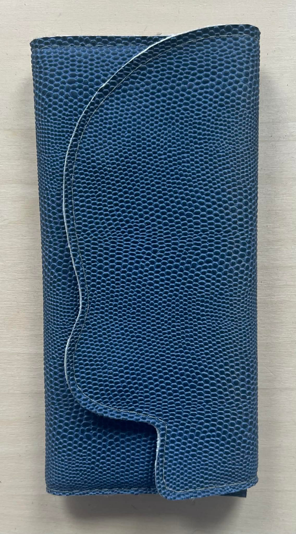 Navy Blue snake textured Skull Wallet