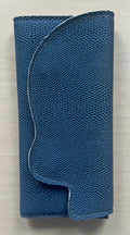 Navy Blue snake textured Skull Wallet