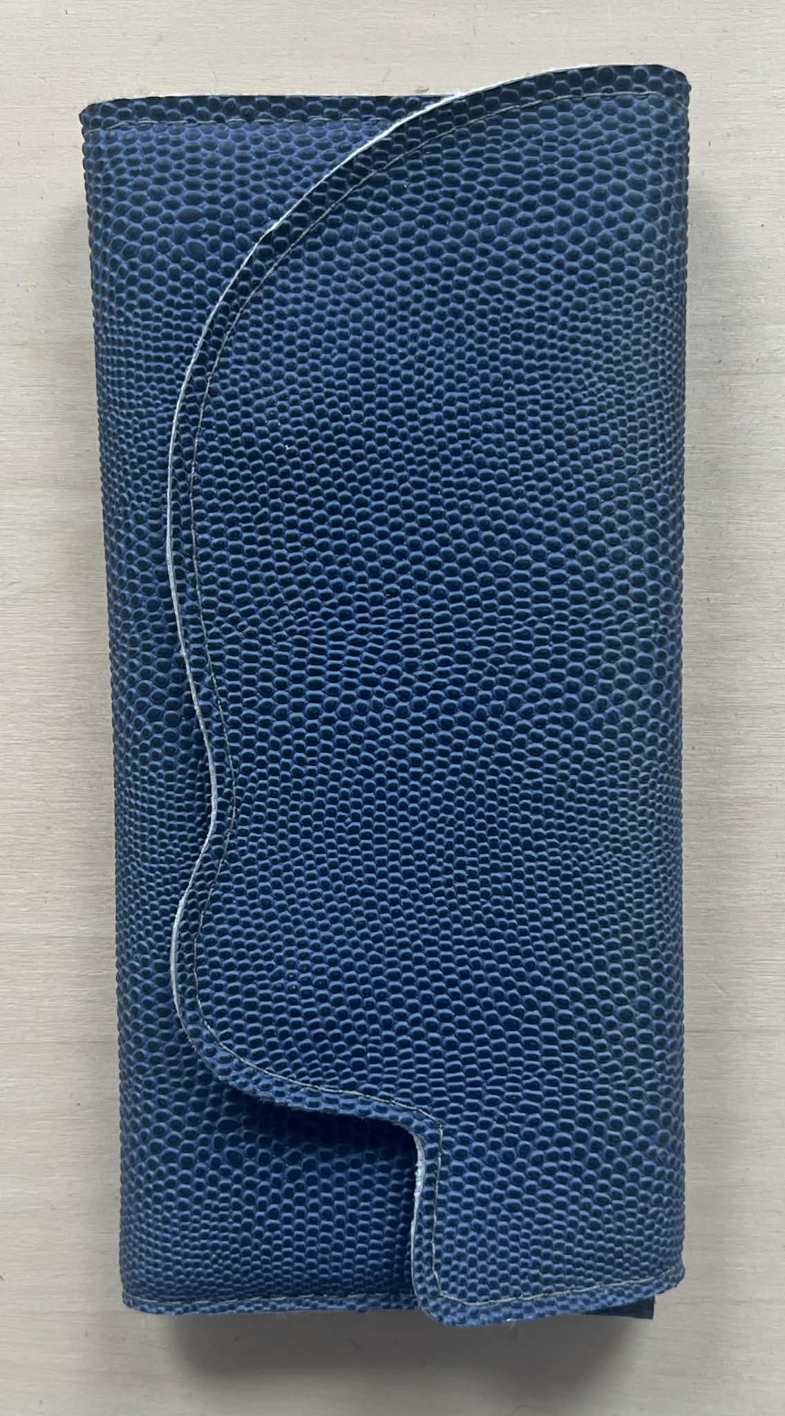 Navy Blue snake textured Skull Wallet
