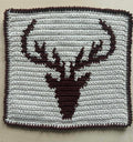 Brown and Cream deer hot pad
