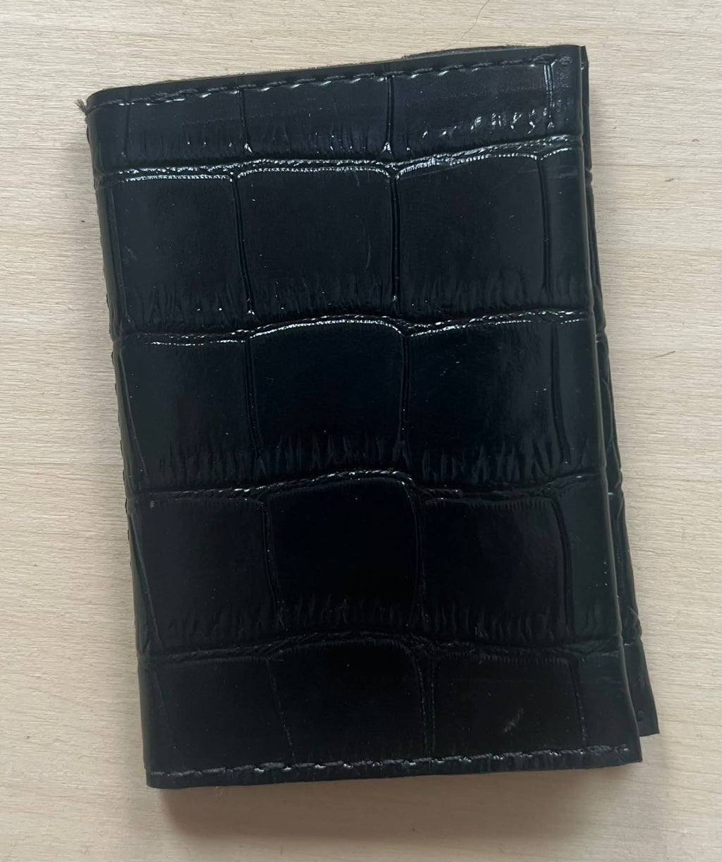Black Alligator textured super slim Card Holder