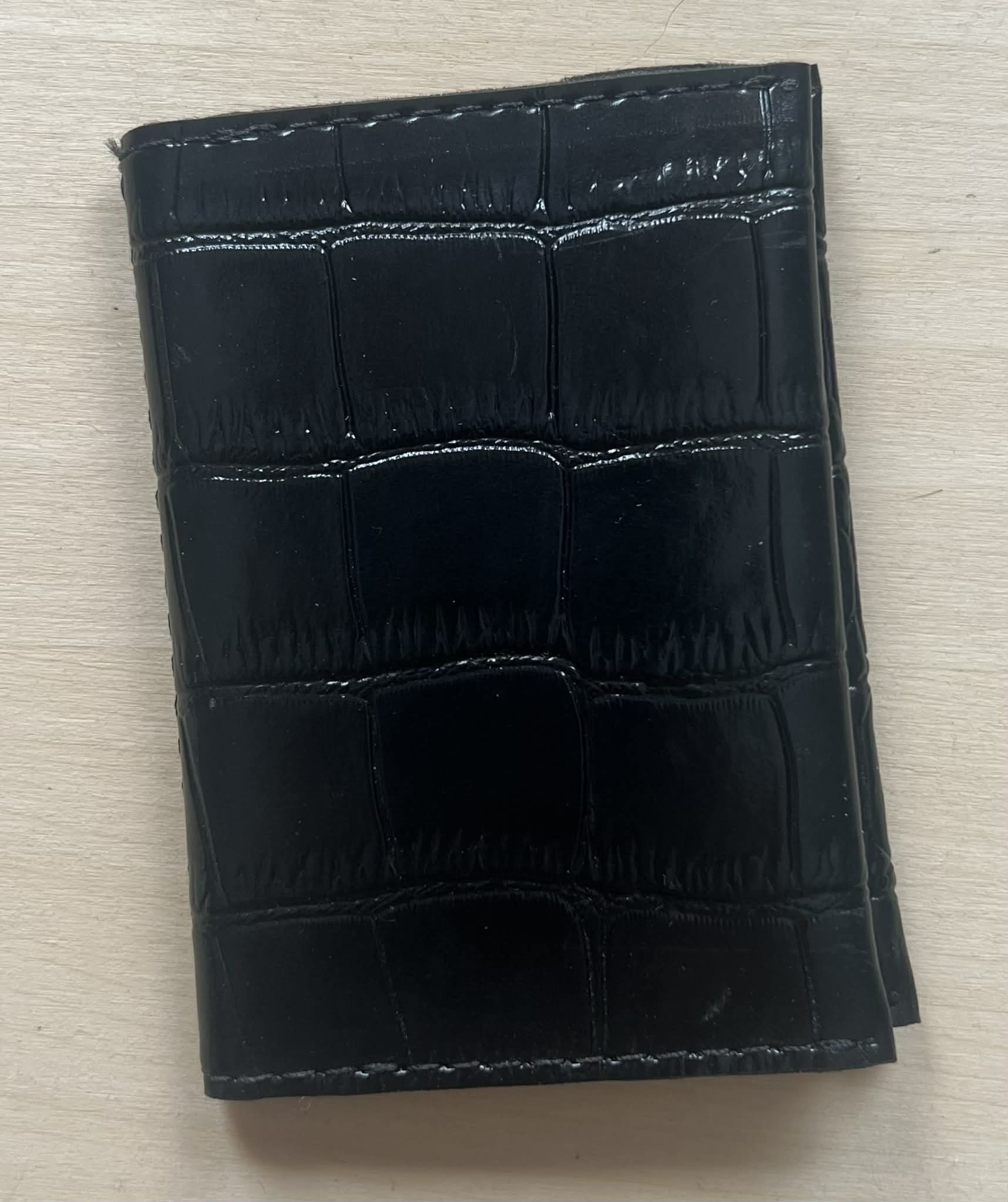 Black Alligator textured super slim Card Holder