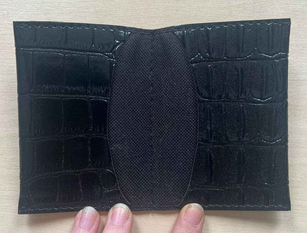 Black Alligator textured super slim Card Holder