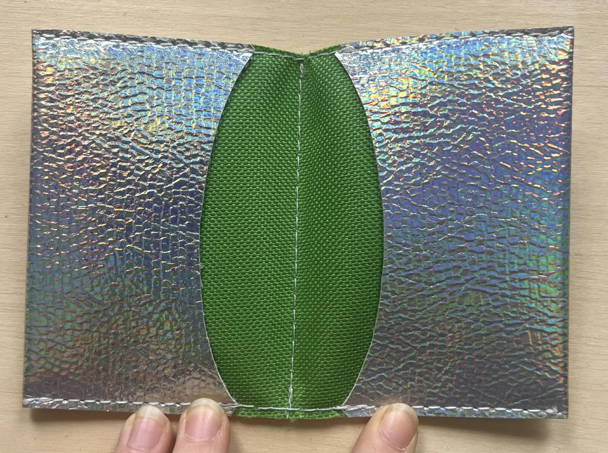 Silver Holographic super slim Card Holder