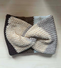Chocolate Swirl Sorbet twisted double knit ear warmer