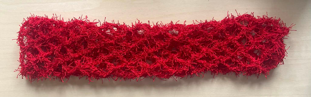 Red Unrollable Dish Scrubby