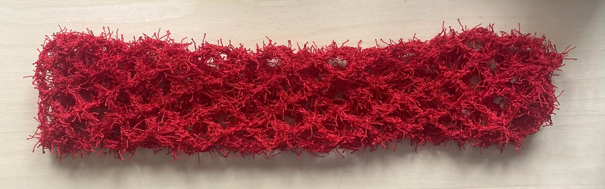 Red Unrollable Dish Scrubby