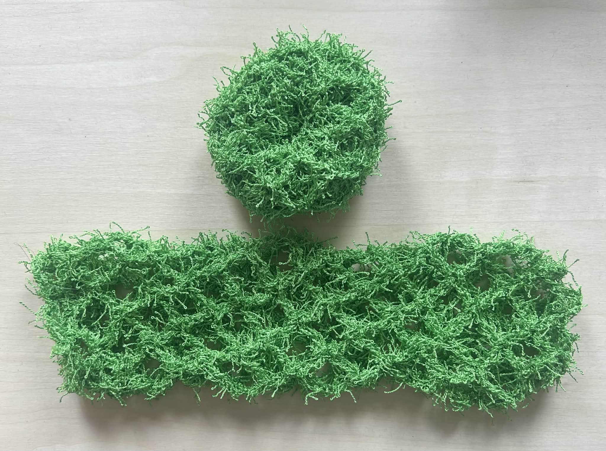 Lime Green Unrollable Dish Scrubby