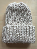 Ivory chunky knit beanie