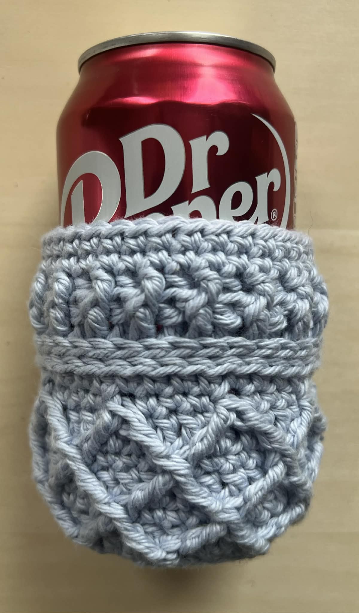 Light Blue diamond can koozie