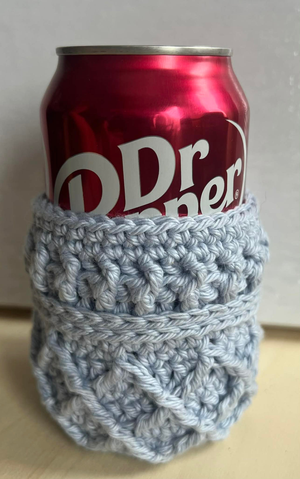 Light Blue diamond can koozie