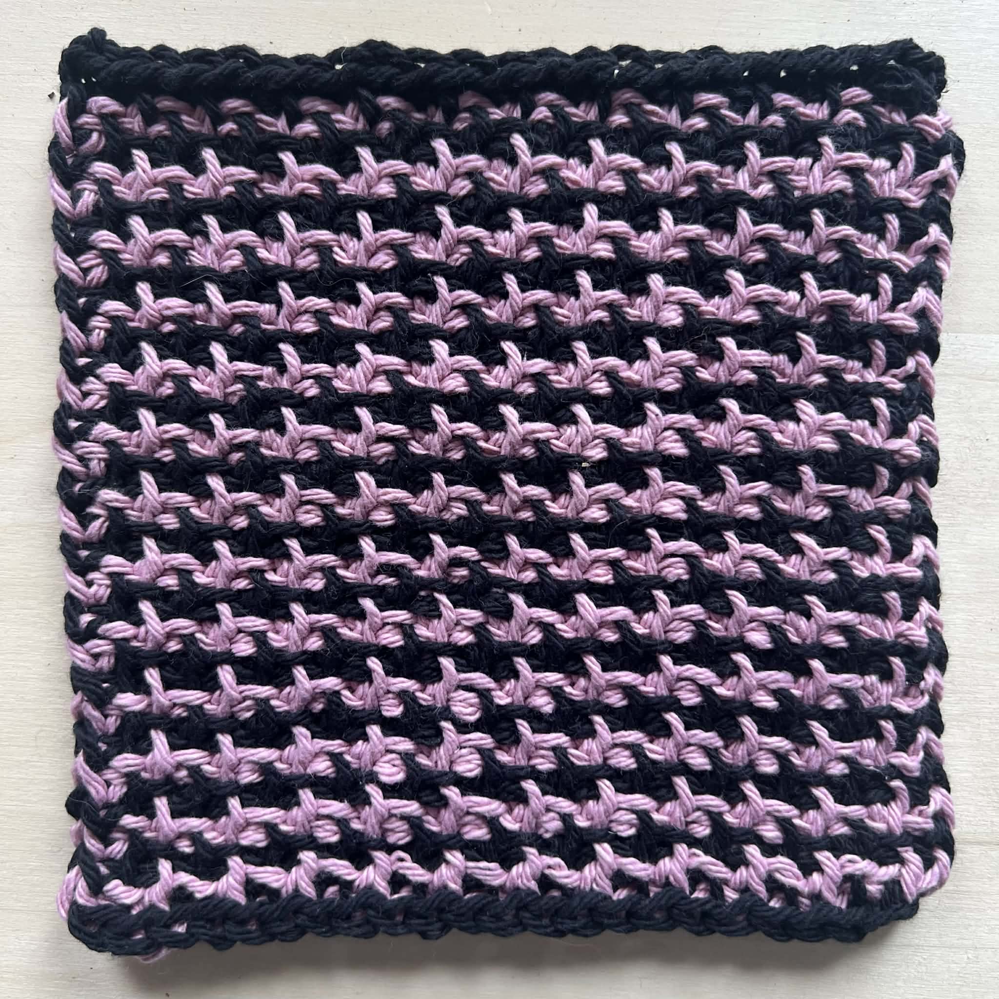 Black and Pink washcloth