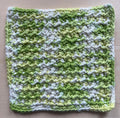 Green summer washcloth