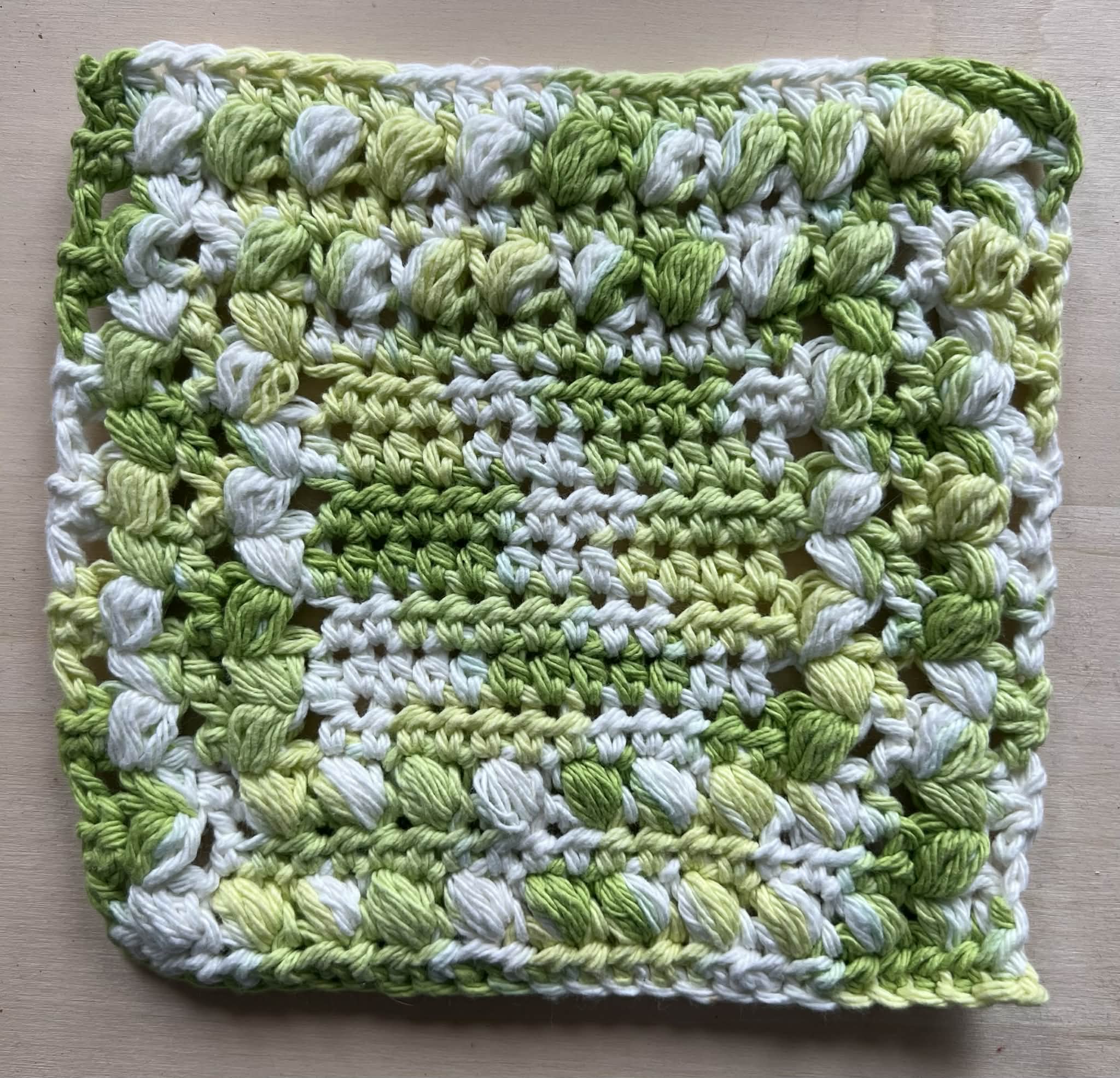 Green Summer washcloth