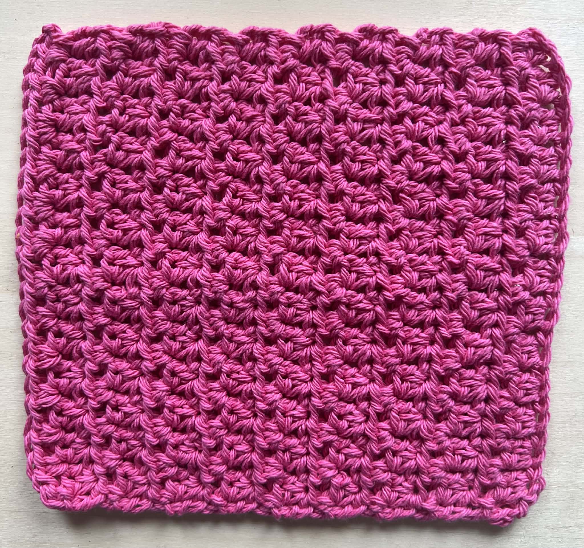 Magenta washcloth