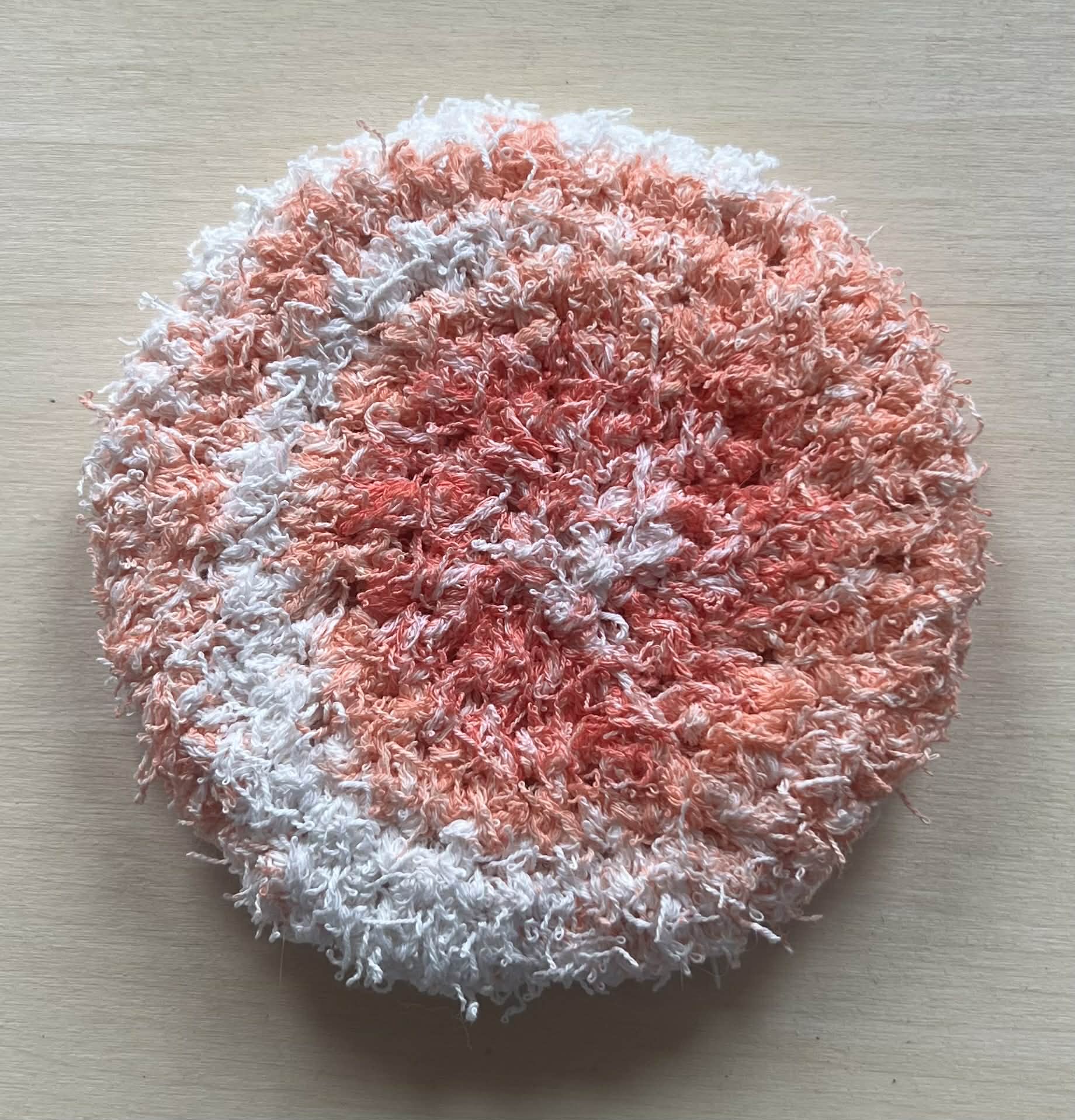 Peaches and Cream Dish Scrubby (non rollable)