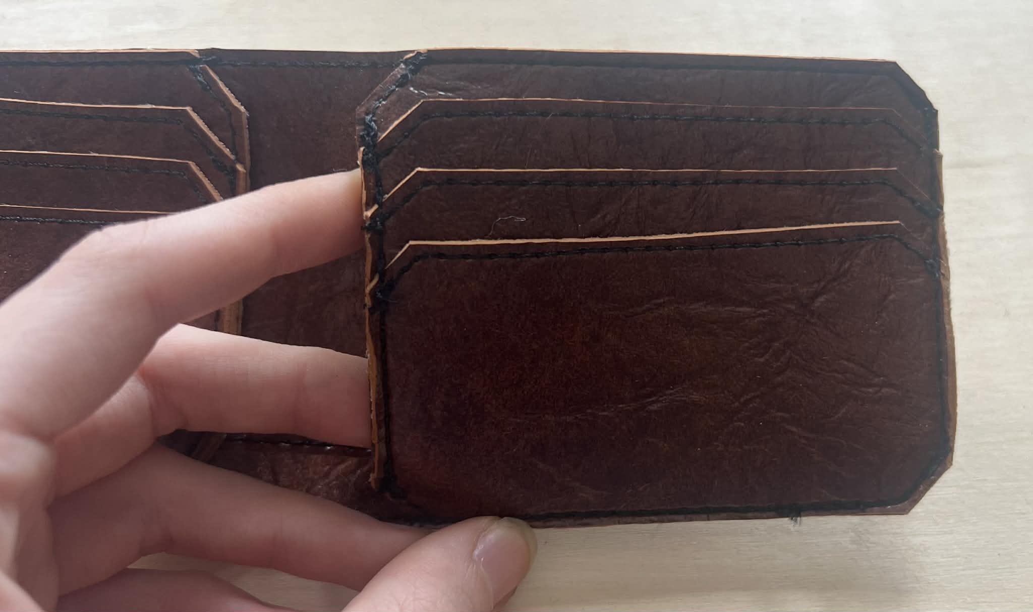Brown Single Fold Wallet