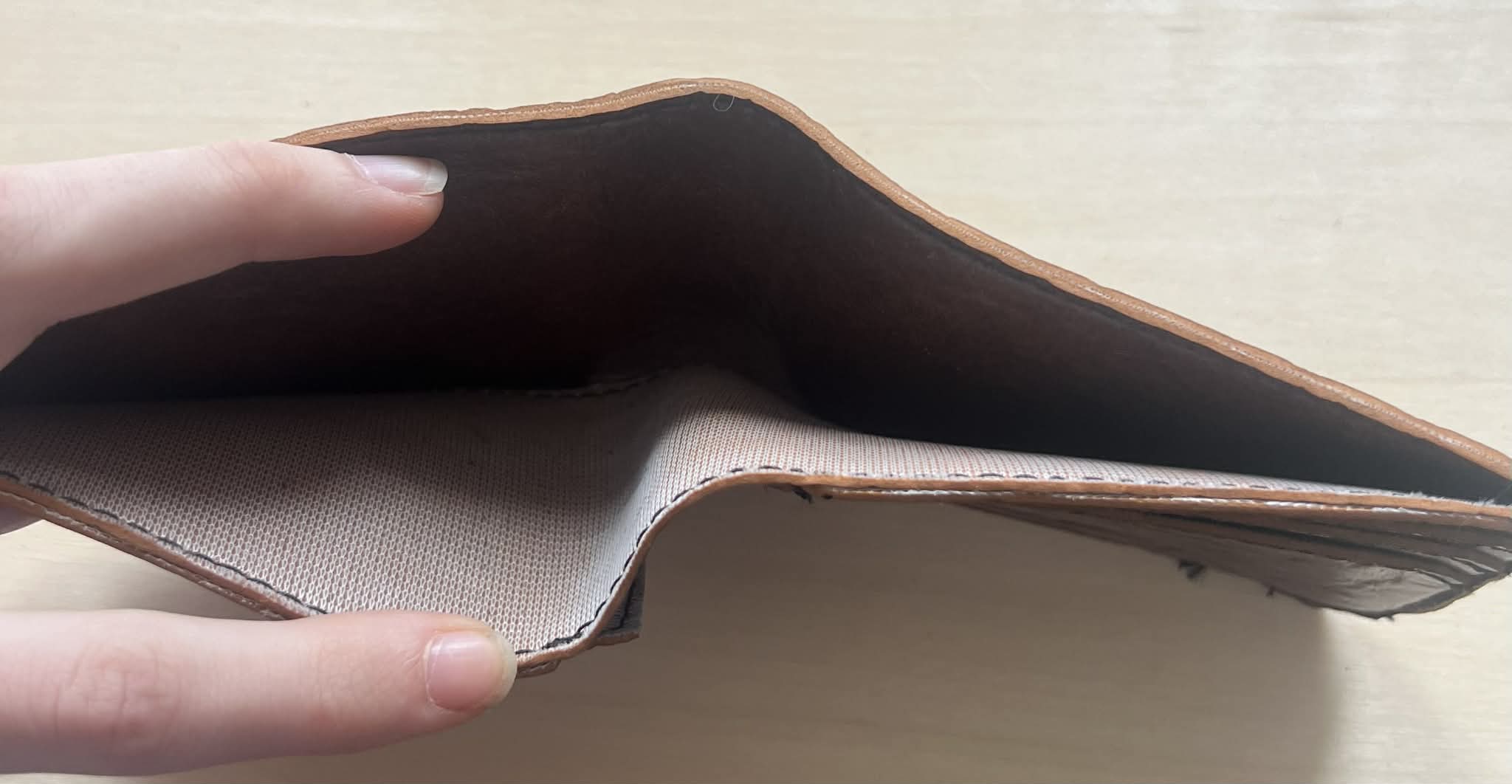 Brown Single Fold Wallet