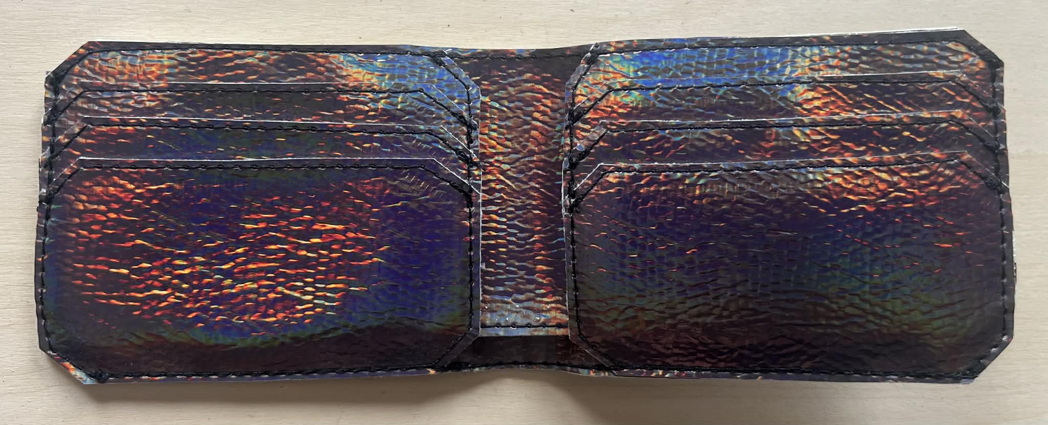 Oil Slick Single Fold Wallet