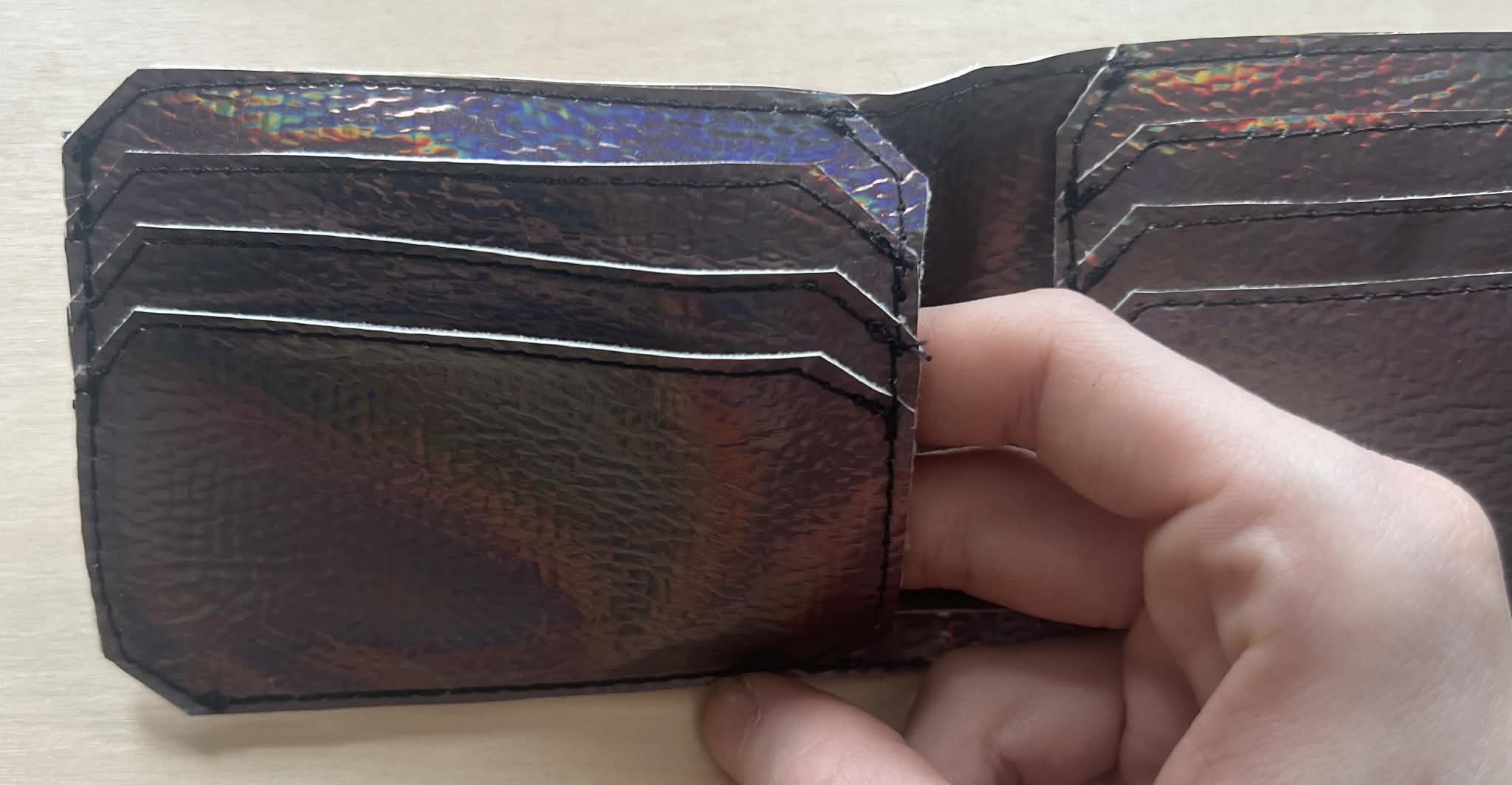 Oil Slick Single Fold Wallet