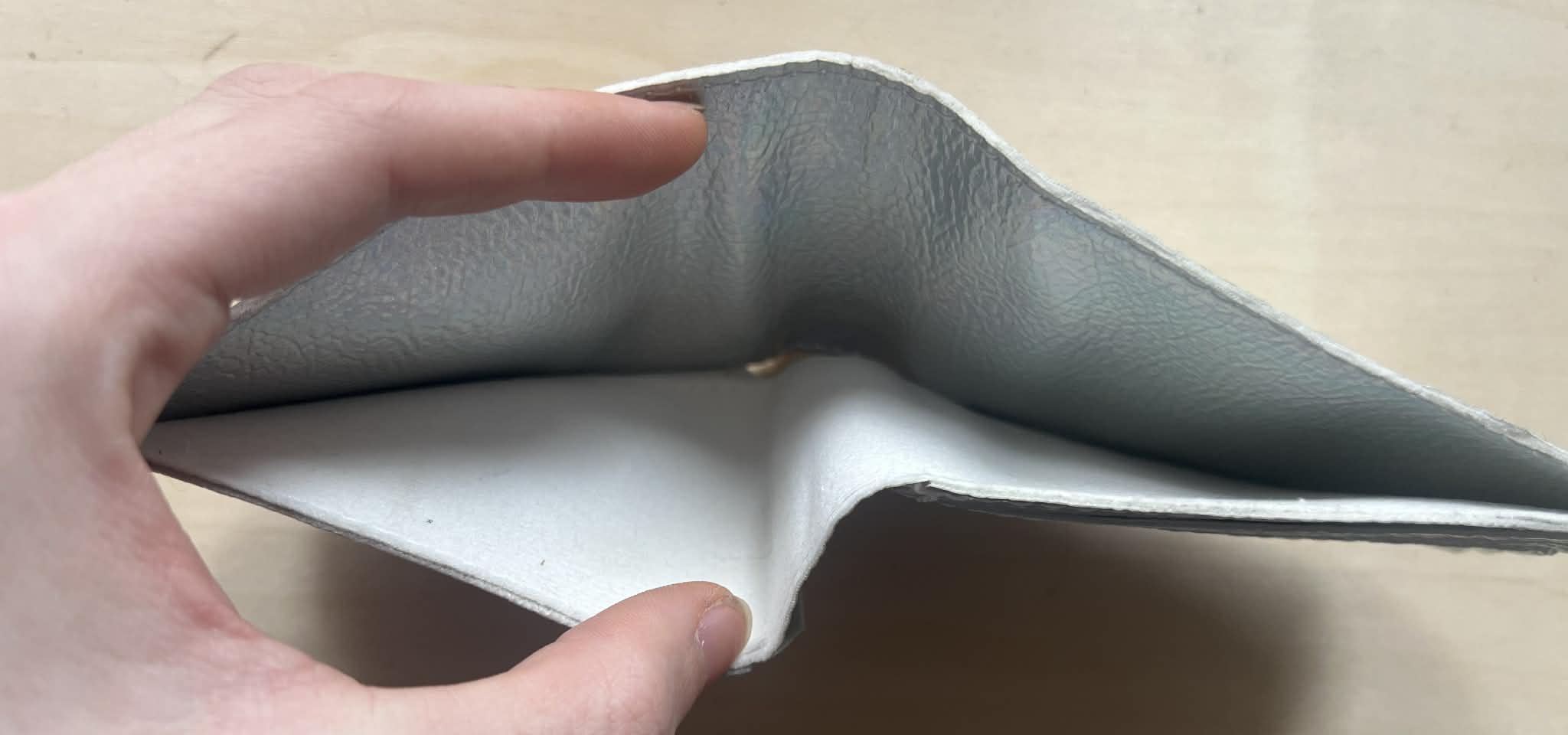 Silver Holographic Single Fold Wallet