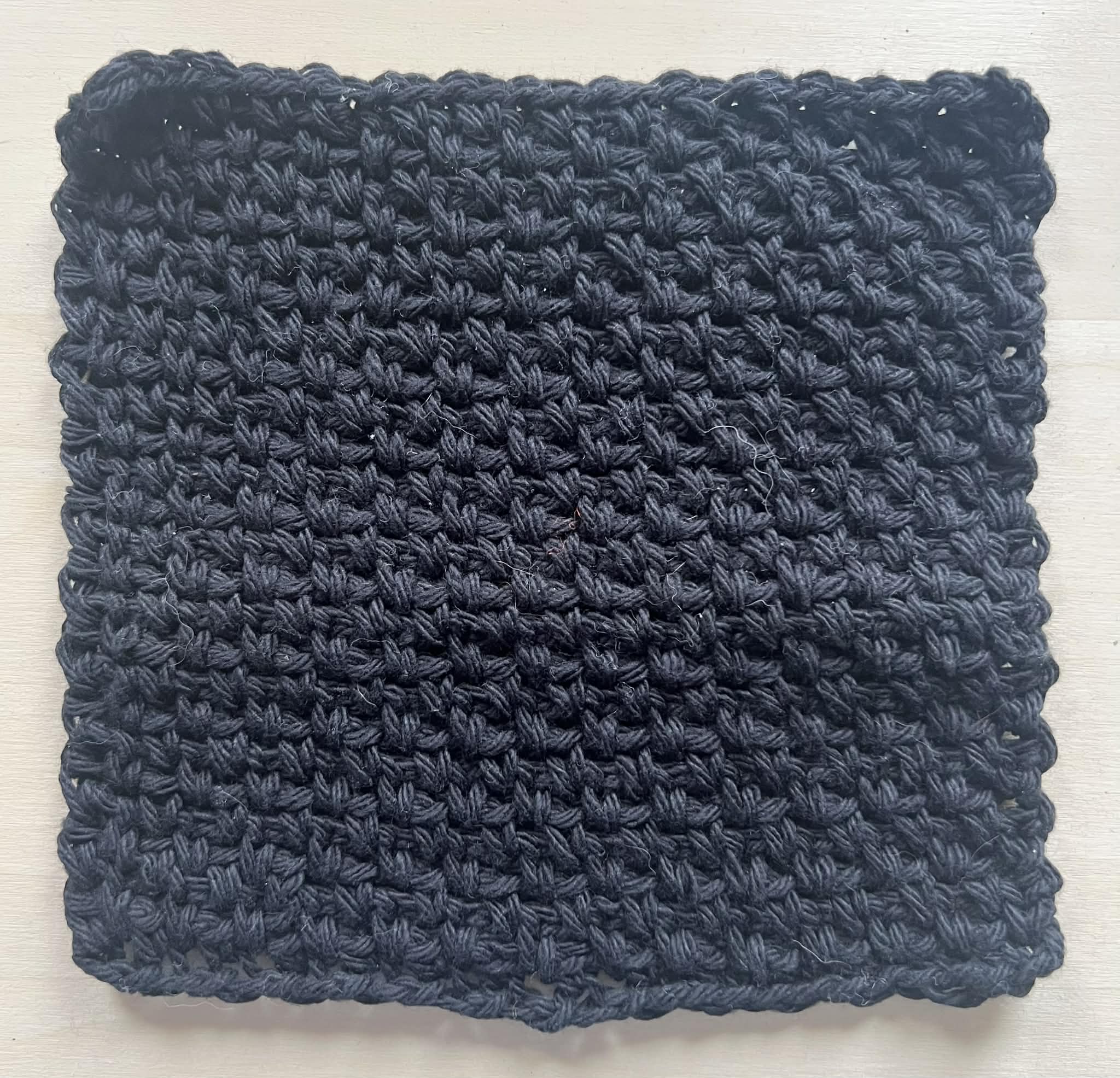 Black washcloth