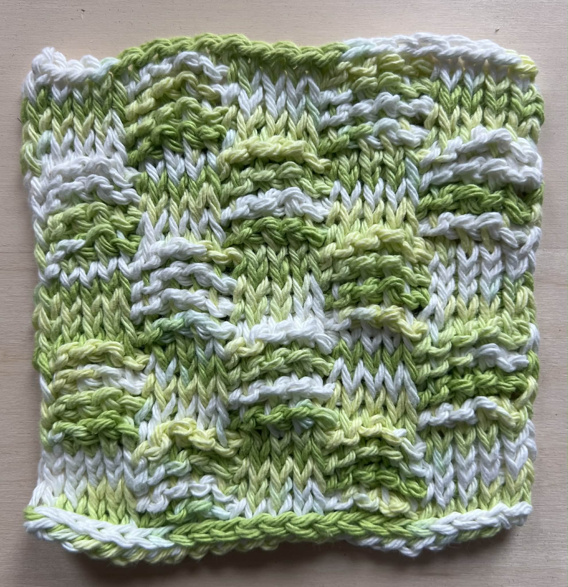 Green Summer washcloth