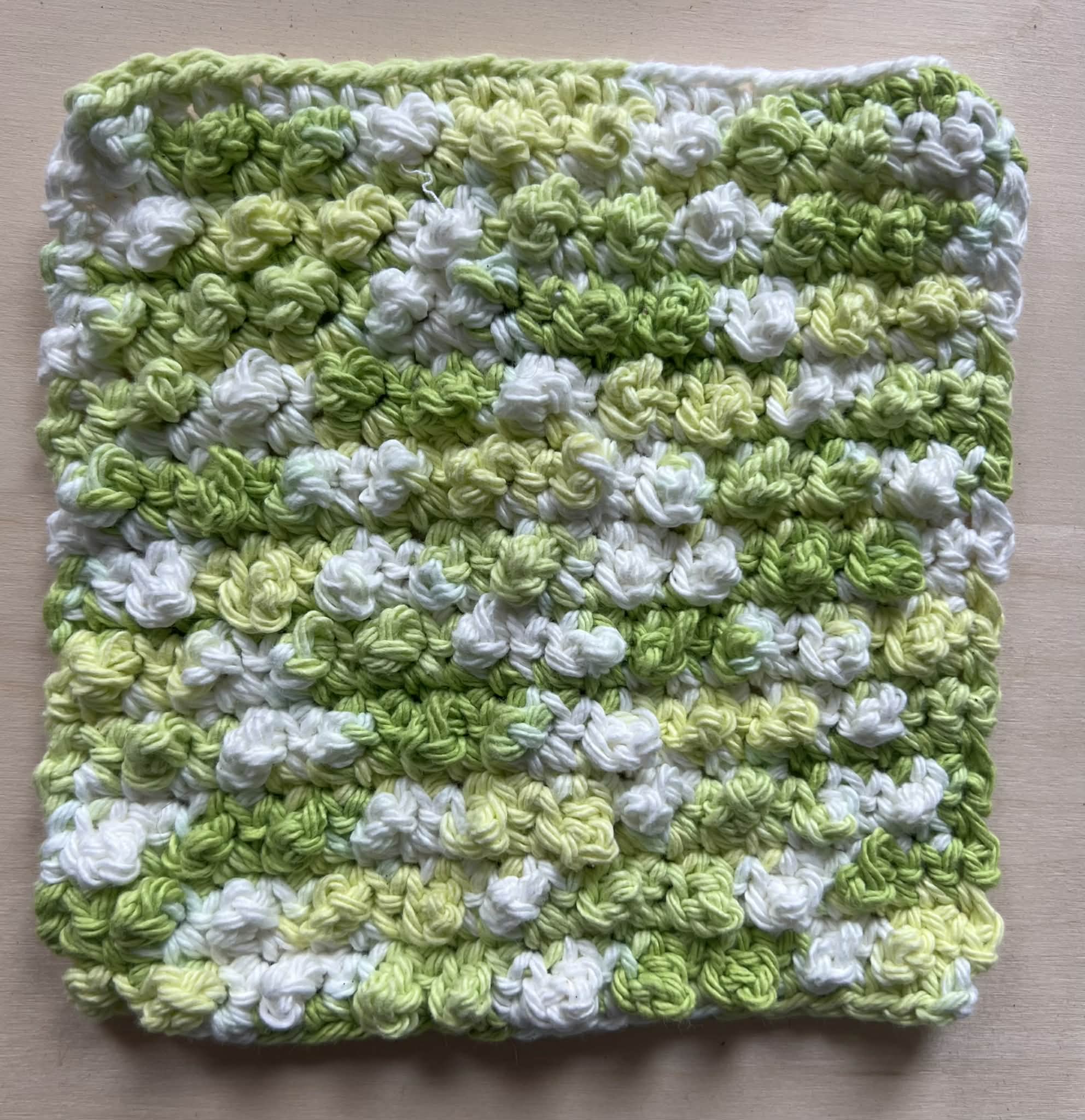 Green Summer washcloth